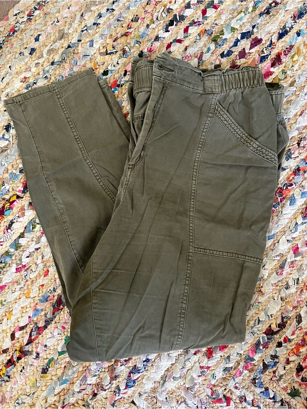 Women’s Olive Green Casual Utility Pants